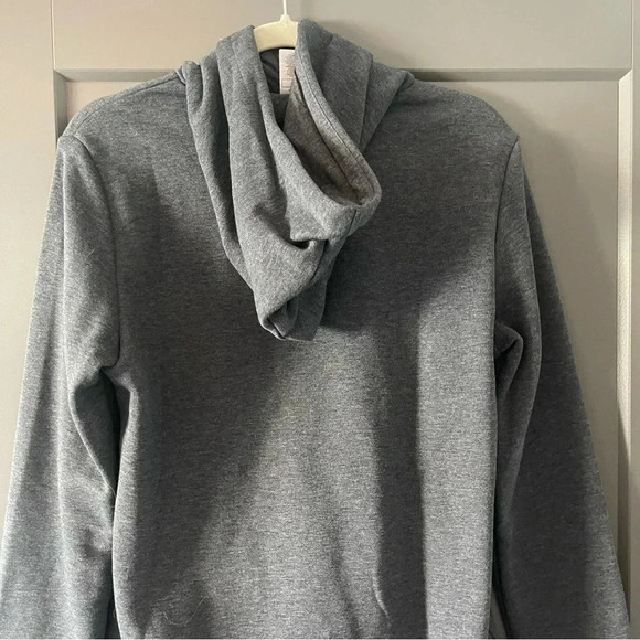 Adidas Essentials Logo Fleece Hoodie Gray/Light Blue Size Large - NWOT - Picture 6 of 10